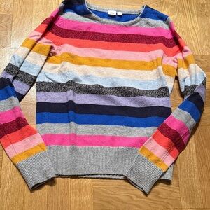 GAP Multicolor Striped Crew Neck Sweater